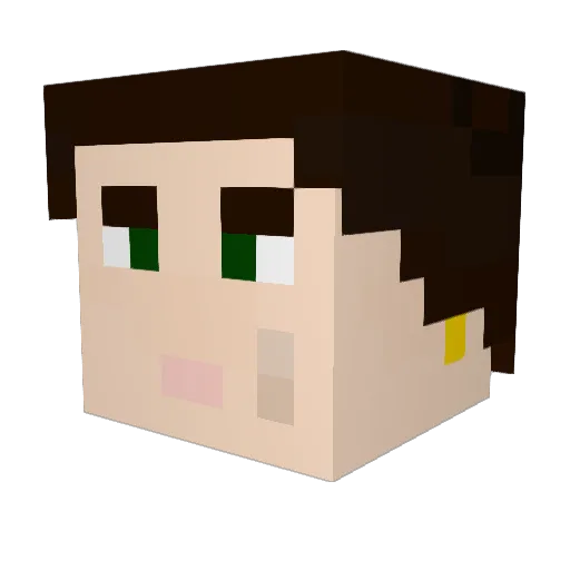 Athenes_P Minecraft avatar head, 3D render