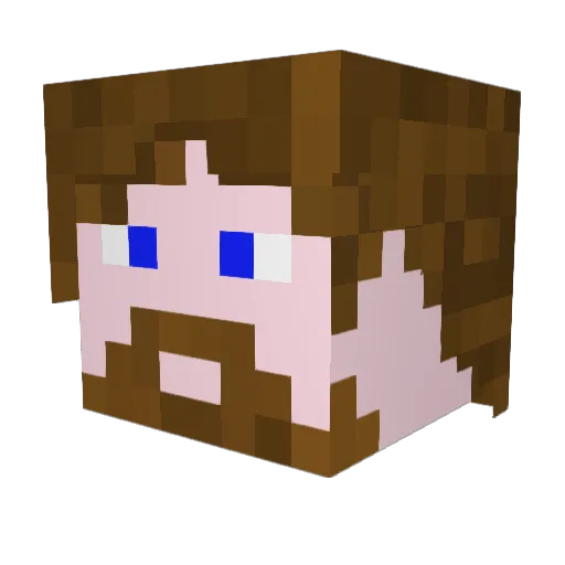 Athenodora_cc Minecraft avatar head, 3D render