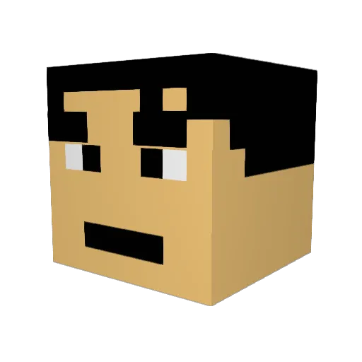 Athens_101 Minecraft avatar head, 3D render