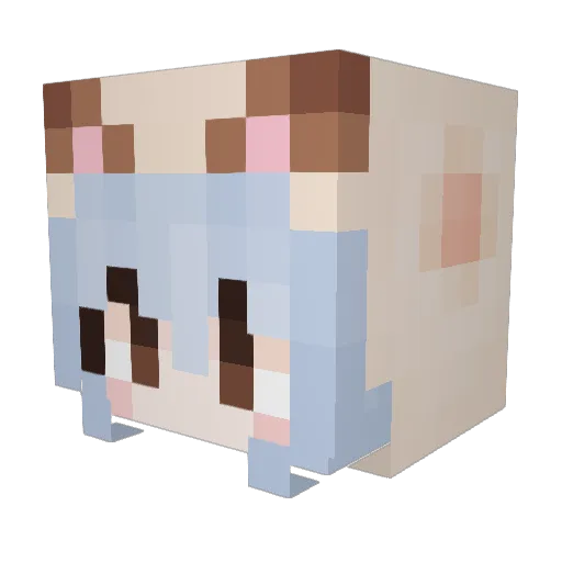 Atherie Minecraft avatar head, 3D render
