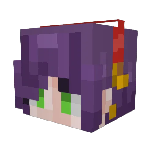 Atheua Minecraft avatar head, 3D render