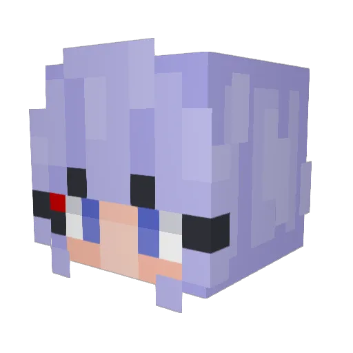 Athiaa Minecraft avatar head, 3D render