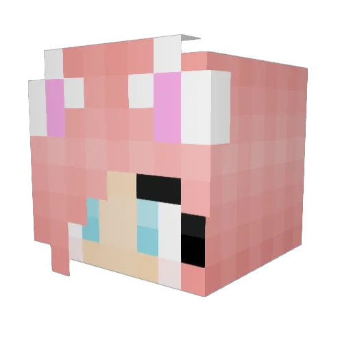 Athiea Minecraft avatar head, 3D render