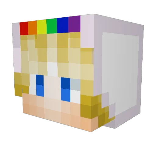 Athiila Minecraft avatar head, 3D render
