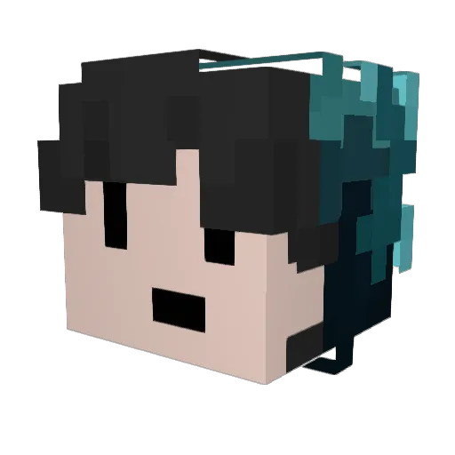 Athilo Minecraft avatar head, 3D render