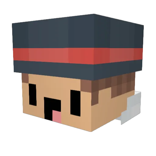 Athloryzed Minecraft avatar head, 3D render