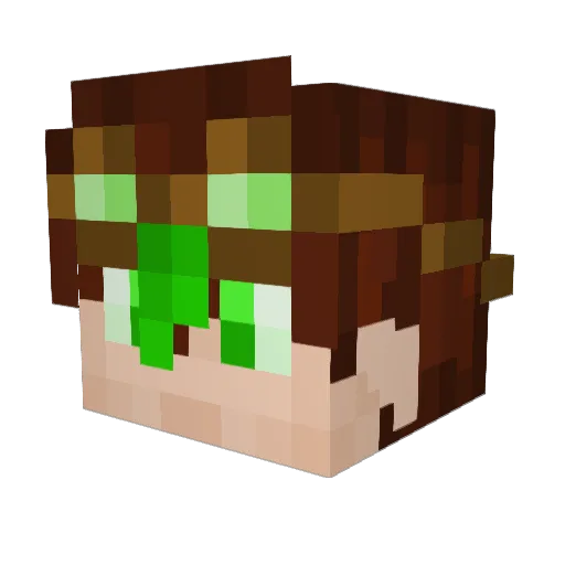Athos401 Minecraft avatar head, 3D render