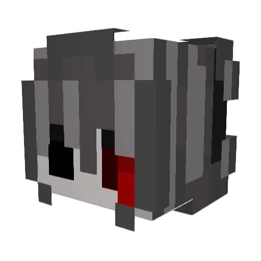 Athreas Minecraft avatar head, 3D render