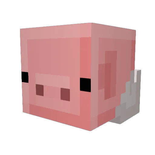 Atiery Minecraft avatar head, 3D render