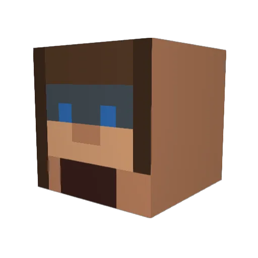 Atika06 Minecraft avatar head, 3D render