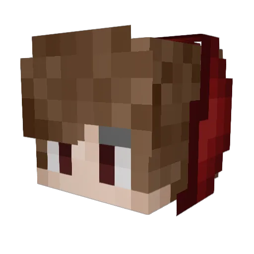 Atilityy Minecraft avatar head, 3D render