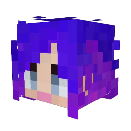 Atimoya Minecraft avatar head, 3D render