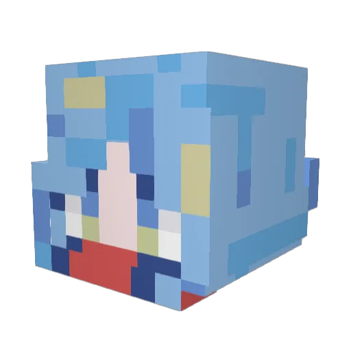 Atinox Minecraft avatar head, 3D render