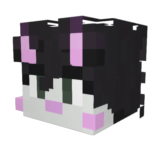 Ationno Minecraft avatar head, 3D render
