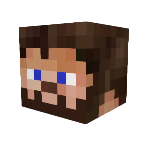 Atirga Minecraft avatar head, 3D render