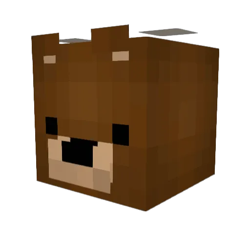 Atishai Minecraft avatar head, 3D render