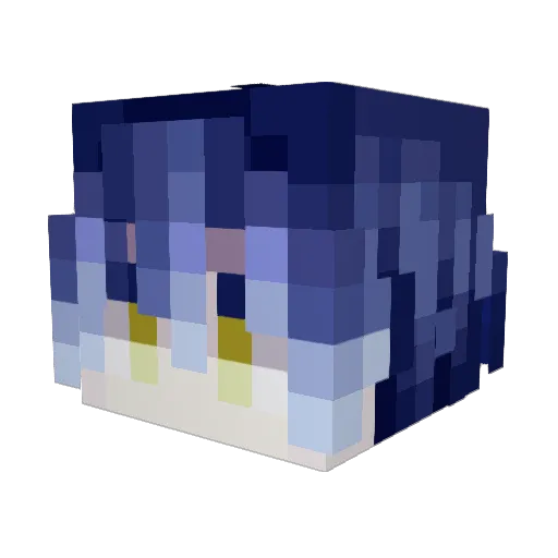 Atkinsonzuzu Minecraft avatar head, 3D render