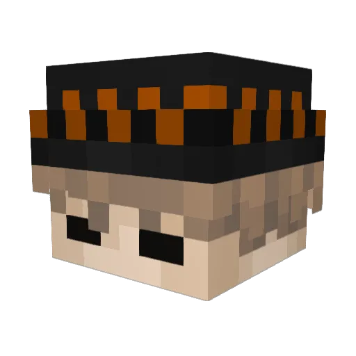Atko7 Minecraft avatar head, 3D render