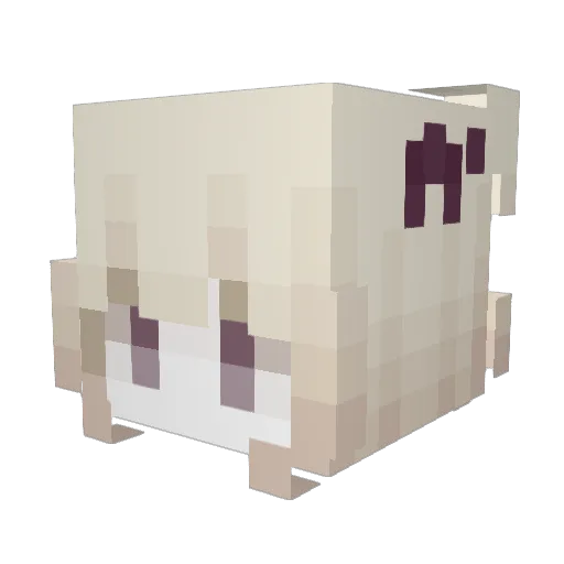 Atlaantiic Minecraft avatar head, 3D render