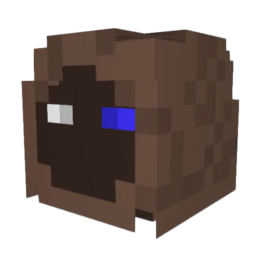 Atlagin Minecraft avatar head, 3D render