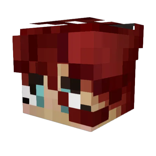 Atlantea Minecraft avatar head, 3D render