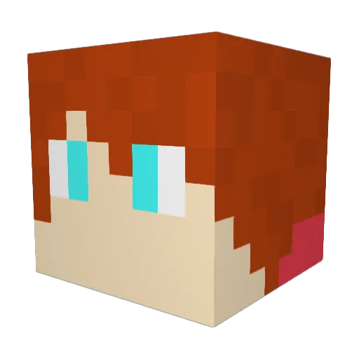 Atlanticly Minecraft avatar head, 3D render