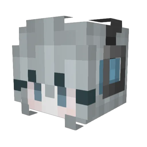 Atlariantis Minecraft avatar head, 3D render
