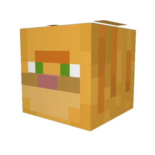 Atlas09_ Minecraft avatar head, 3D render