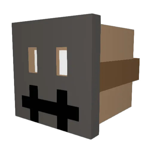AtlasIX Minecraft avatar head, 3D render