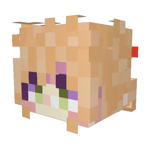 AtlasLume Minecraft avatar head, 3D render