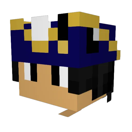 AtlasMouse Minecraft avatar head, 3D render