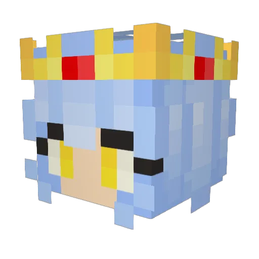 Atlasedic Minecraft avatar head, 3D render