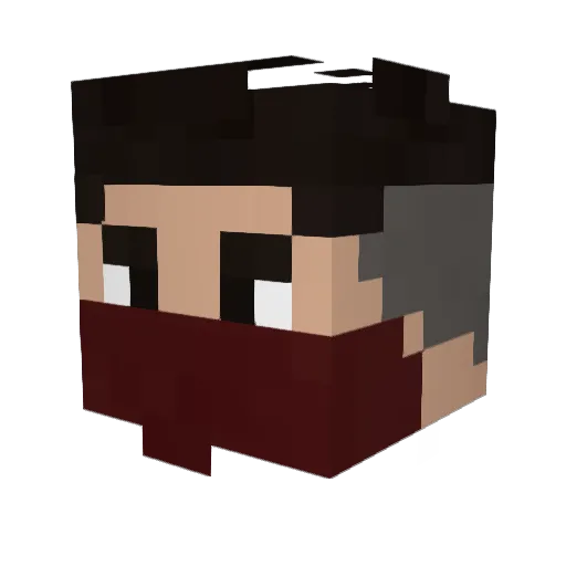 Atlasov Minecraft avatar head, 3D render
