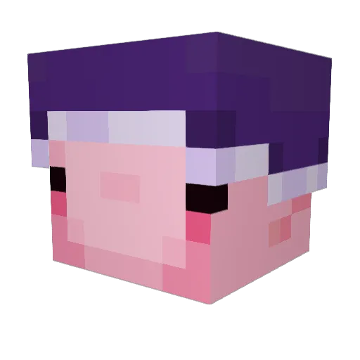 Atlaxolotl Minecraft avatar head, 3D render