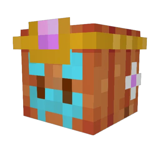 Atllys Minecraft avatar head, 3D render