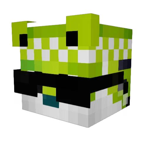 AtlokLaSalade Minecraft avatar head, 3D render