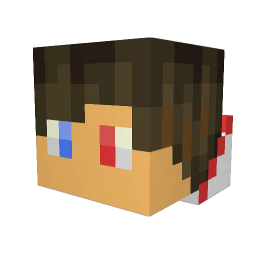 Atlonos Minecraft avatar head, 3D render