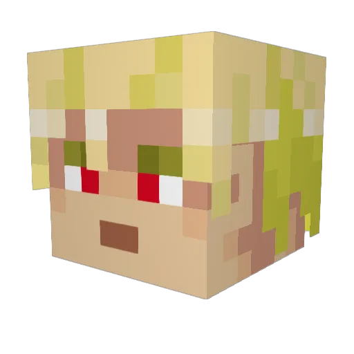 Atman21 Minecraft avatar head, 3D render