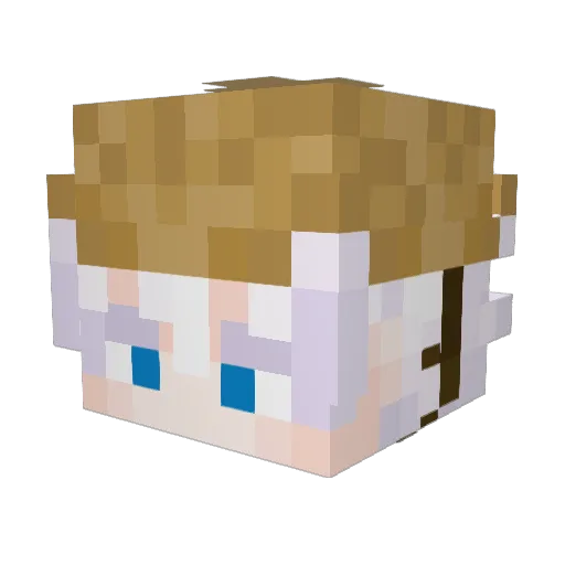 Atmisp Minecraft avatar head, 3D render