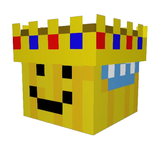 Atmomix Minecraft avatar head, 3D render