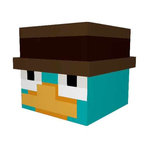 AtmosphereMC Minecraft avatar head, 3D render