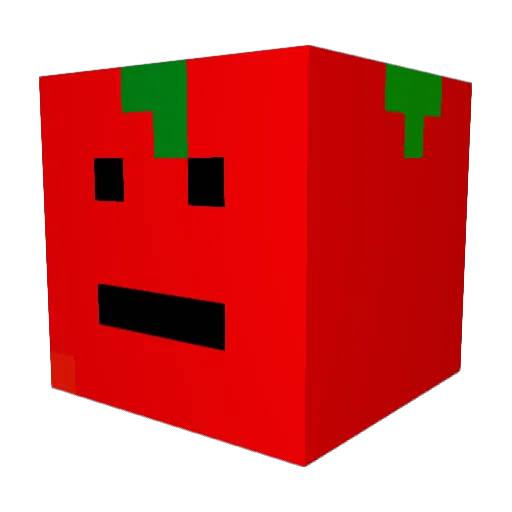 AtoTomato Minecraft avatar head, 3D render