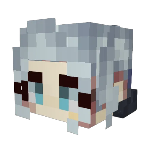 Atofito Minecraft avatar head, 3D render