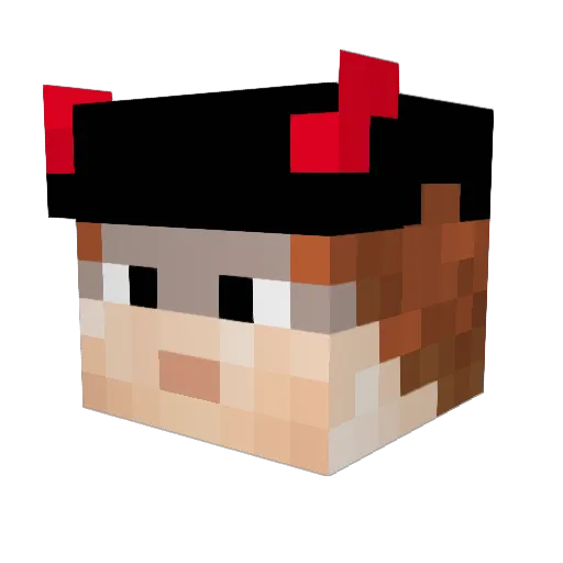 Atoka220 Minecraft avatar head, 3D render