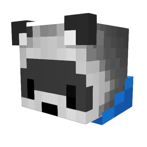 Atoki3 Minecraft avatar head, 3D render
