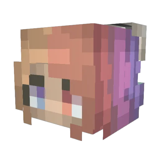 Atollian Minecraft avatar head, 3D render