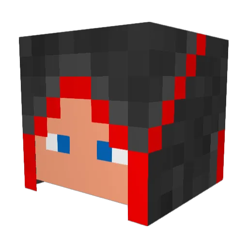 Atom08 Minecraft avatar head, 3D render