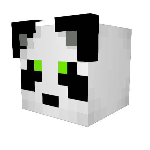 Atom13 Minecraft avatar head, 3D render