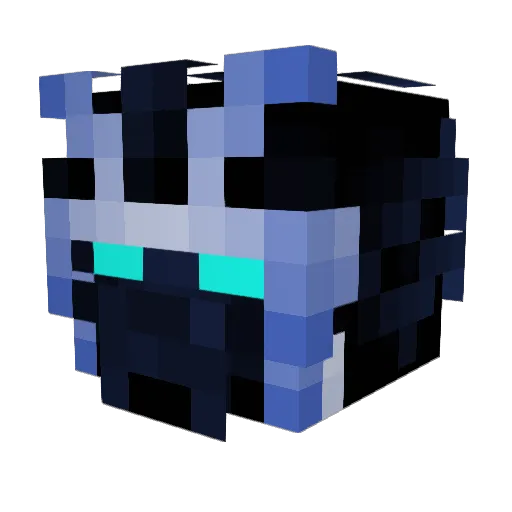 Atom18ic Minecraft avatar head, 3D render