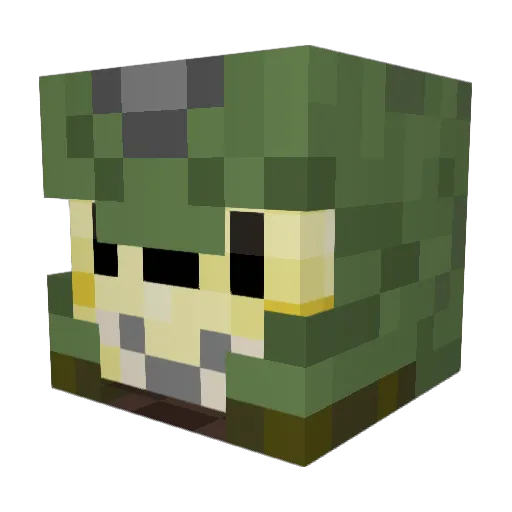 Atom39 Minecraft avatar head, 3D render